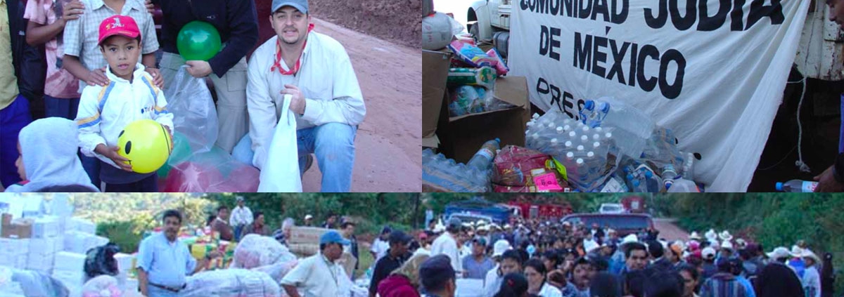 La Comunidad Judía de México entregando asistencia en Chiapas tras el huracán Stan
